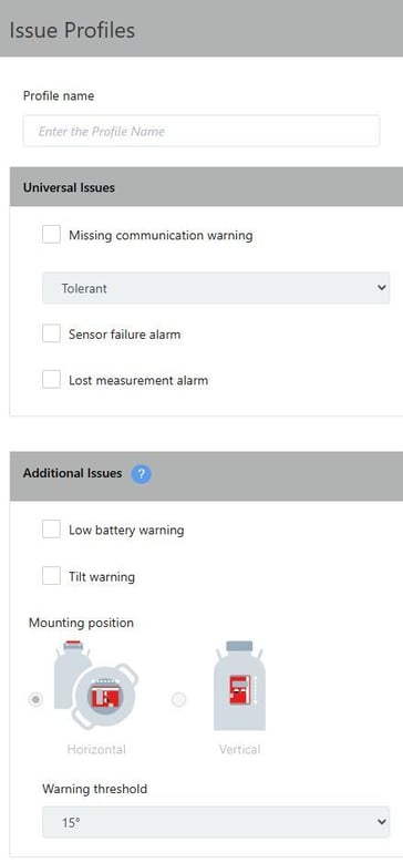 Issue Profiles Settings