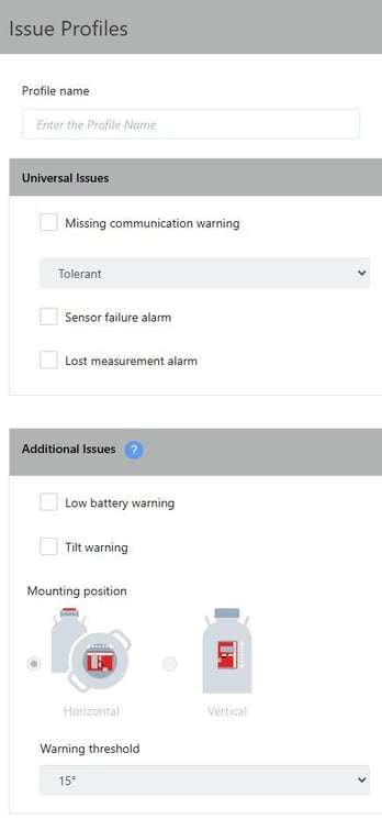 Issue Profiles Settings
