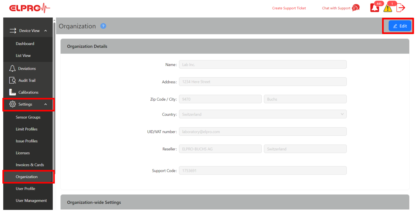 How to manage organization settings