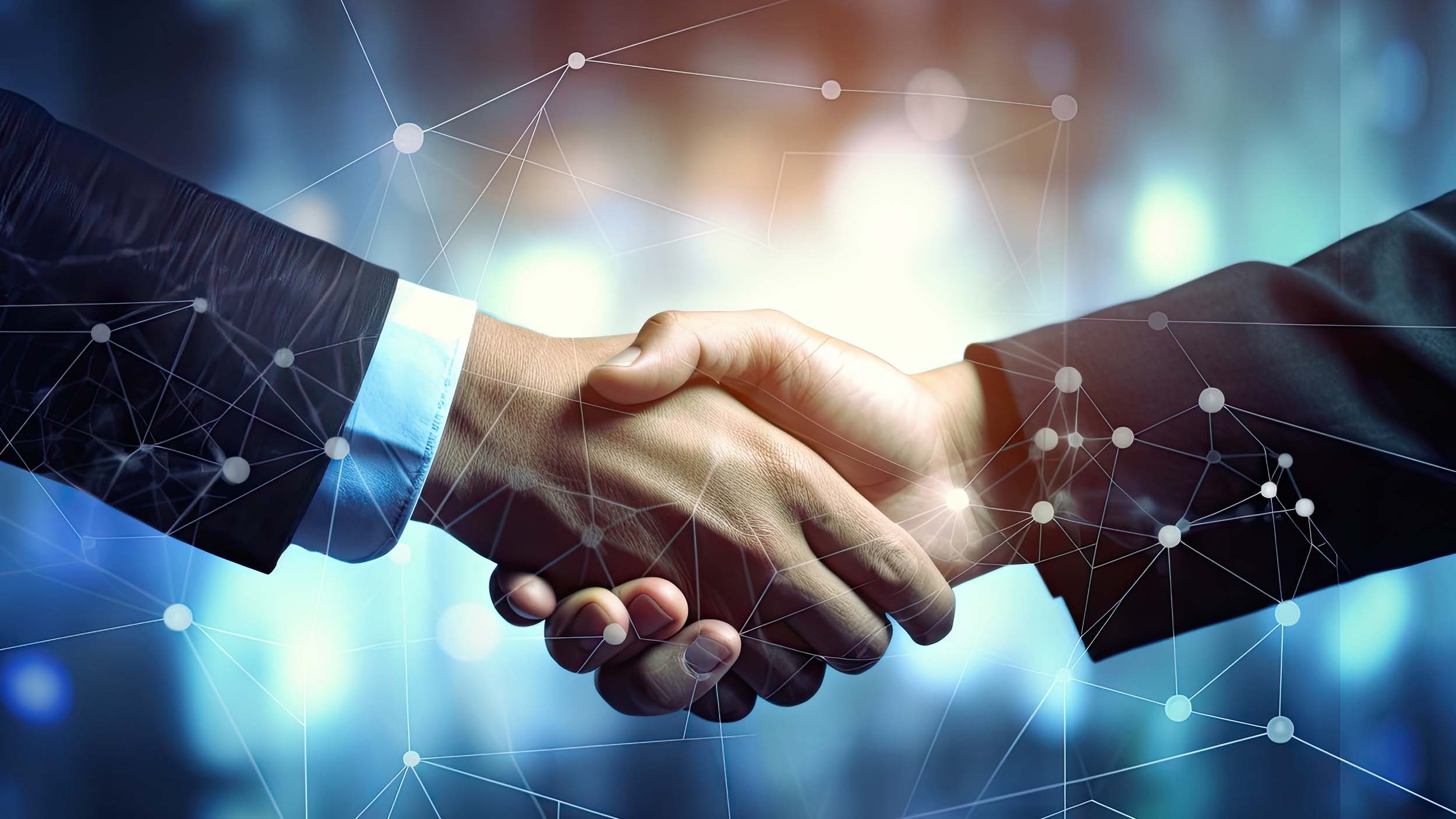 Handshake of two men