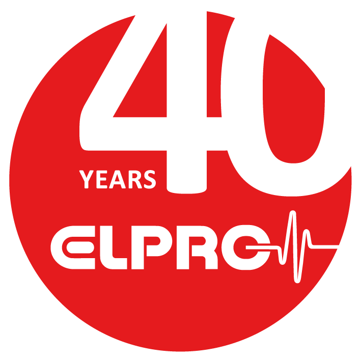 A red round logo with 40th anniversary written on it.