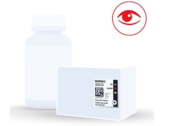 The indicator is stuck to the package.