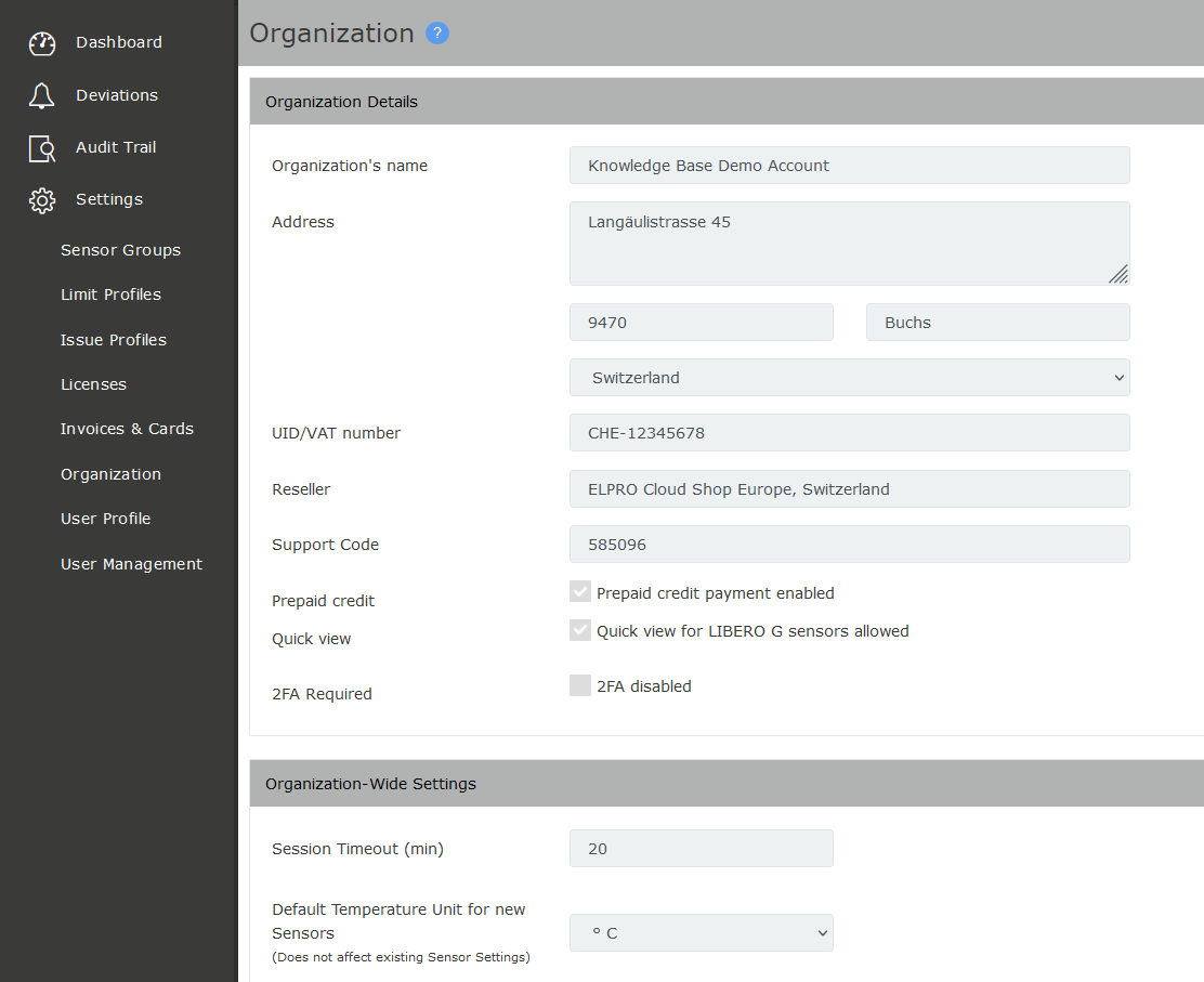 How to manage organization settings